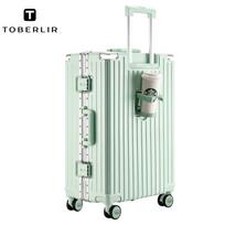 TOBERLIR Fashion Aluminum Frame Carry-on Luggage