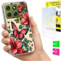 Etui Do Motorola Edge 70 Obudowa Foto Case Plecki Grafika Motyle + Szkło