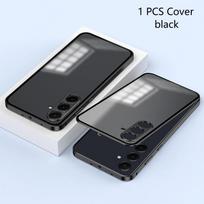 For Samsung A55 Alloy Metal Lens Protection Phone Case For Galaxy A 55 5G Transparent Tempered Glass Hard Shockproof Back Cover For Galaxy A55 5G juoda
