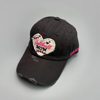 Cave Wind Love Embroidery Baseball Cap Men'S And Women'S Sunshade Edging Casual Cap 52-60cm pilka spalva