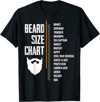Beard Measurement Chart Beard Length Funny Growth Chart Gift Unisex T-Shirt S įvairiaspalvis