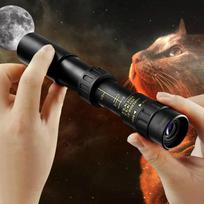 10-300x40 priartinantis teleskopas HD 4K nešiojamas stiprus žiūronas didelio nuotolio profesionalus monokuliaras BAK4 prizmės medžioklei, kempingui juoda