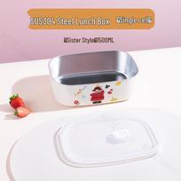 Microwaveable Stainless Steel Insulated Lunch Box with Compartments for Students and Office Workers