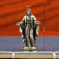 Rankų darbo žalvarinė dievo statulėlė, vintažinio stiliaus stalo dekoracija, kūrybingas tarpvalstybinis meno kūrinys, mažas varinis figūrėlė, namų puošmena