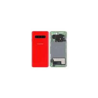 Cache batterie (vitre arrière) - SAMSUNG - Galaxy S10 G973 - Rouge - Premium - Remplacement