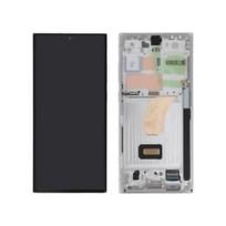 Ecran LCD & vitre tactile - SAMSUNG - Galaxy S23 Ultra (S918B) - Bleu/Lime - Assemblés sur châssis - Original mėlyna