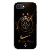 Dėklas iPhone 16e PSG dvigubam čempionui ir didžiuotis, juodas ir auksinis Maniacase juoda