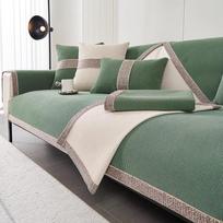 Luxury Chenille Non-slip Sofa Cushion Cover for All Seasons 45x45 cm Pillowcase gray