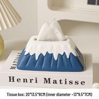 Snow Mountain Ceramic Tissue Box – Stylish Home & Living Room Decor