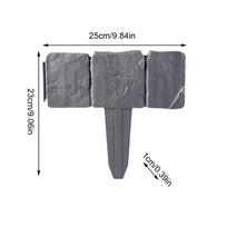Garden Fence Panels 10 Pieces Imitation Stone Ground Stakes Stone Effect Garden Fence Border For Patio Porch Pathway Walkway ruda