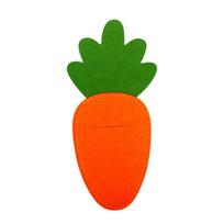 5pcs Cute Easter Cutlery Holder Bags Carrot Shape Reusable Cutlery Storage Bags Felt Silverware Organizer Bag Party Favors