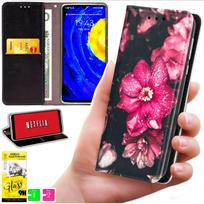 Etui Typu Portfel Do Motorola Moto G06 / G06 Power - Pokrowiec Bluemoon Nadruk + Szkło 9H