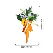 Easter Ornaments Spring Sunflower Carrot Bouquet Decorations Festive Ornaments For Indoor Outdoor Home Classroom Office Party
