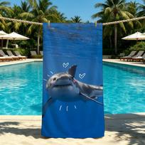 Shark Ocean Funny Towel For Outdoor Camping Beach Towel Super Absorbent Quick-Drying Summer Towel STJ40x70CM