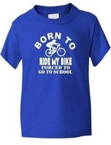 Born To Ride Bike Boys Girls Sports Kids T Shirt Gift Present Sizes 1-13 Years S
