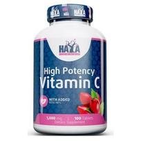Haya Labs High Potency Vitamin C 1000mg with rose hips - 100 Tabs