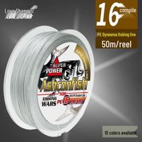 16 gijų 50 m Dyneema PE žvejybos valas: Super atspari trinčiai, stipri nuo įkandimų valas didelėms ir milžiniškoms žuvims 7.0kg