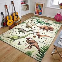 Dinozaurų kilimas Neslystantis žaidimų kilimėlis Berniukų miegamojo vaikų žaidimų kambario svetainės klasės zonos grindų kilimėlis Namų dekoras Durų kilimėlis 30X50CM