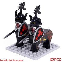 MOC Medieval Skeleton Centaurs Knights mini Action Figures Ringwraith Building Blocks Roman Horse Soldier Bricks kids Toys Gifts