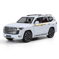 1/24 Toyota Land Cruiser LC300 SUV lydinio automobilio modelis Metalinis liejimo būdu pagamintas visureigis Automobilio modelis Garso ir šviesos modeliavimas Vaikams žaislas Dovanų balta