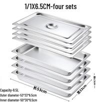 Commercial Stainless Steel 3-Compartment Gastronorm Pan Set