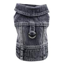 Dog Jeans Jacket Denim Coat For Small Medium Girl Boy Dogs Puppy Clothes Comfort Lapel Vest With D-Ring For Leash L juoda