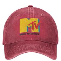 MTV Casual Baseball Cap Summer Music Television Trucker Hat Adjustable Outdoor Sports Snapback Cap Unisex Adult Y2k Baseball Caps One Size pink