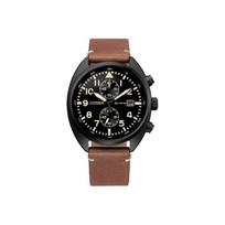 Citizen Eco-Drive Atsparus vandeniui Laisvalaikio laikrodis Kvarcinis mechanizmas Odinis dirželis Vyriški laikrodžiai Juodas CA7045-14E Brown black
