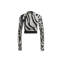 (WMNS) adidas by Stella McCartney Seamless Wolford Crop Top Asia Sizing 'White Black' Women's HF3067 XS