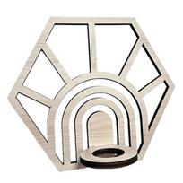 Wall Planter Terrarium with Transparent Test Tubes for Plant Growth Observation, Wooden Plant Propagation Station for Indoor Cuttings, Planter Decor B