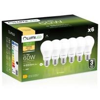 6X Żarówka Led E27 A60 8W = 60W 880Lm 3000K Ciepła 260° Lumiled