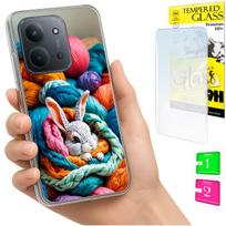 Etui Do Xiaomi Redmi 15C 5G 173Mm / Poco C85 Case Plecki Królik + Szkło 9H