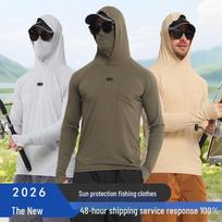 Shark Batte Men's Long-Sleeve Quick-Dry Fishing Sun Protection Shirt