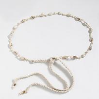 Bohemian Ethnic Style Waist Rope Handcrafted Woven Fabric Relaxed Fit For Summer Holidays Horizontal Shell