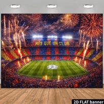 2D UEFA Čempionų lygos „Camp Nou“ futbolo aikštės dekoravimo fonas 47.2x31.5inch/120*80cm
