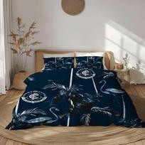 Carton Blues Song Football Duvet Cover Set King Queen Double Full Twin Single Size Bed Linen Set 135x200cm