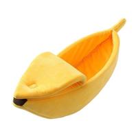 Warm Cat Cave Bed for Indoor Cat Cartoon Banana Shape Hideaway Beds Tent House for Puppy Small Dogs 1