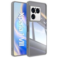 Glossy Transparent Acrylic Hard PC Case For Sony Xperia 1 VIII Soft Frame Shockproof Protection Back Cover For Sony Xperia 1VIII For Xperia 1 VIII