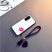 For Realme 11 Pro Plus Pattern Tempered Glass Shockproof Hard Protection Case For Realme 10 V20 C30 C33 C35 Cover Tassel Lanyard Realme 11 Pro Plus