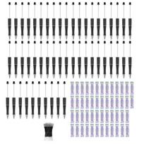 150Pcs/Set Plastic Beadable Pens Bulk Bead Ballpoint Pens Black Ink Beaded Pens with Refills Sealed Bag for DIY Making Kids Students Gift juoda
