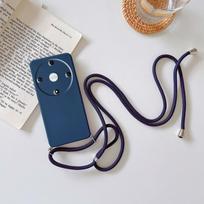 For Realme GT 8 Pro Soft Silicone Crossbody Lanyard Phone Case For Realme GT 8pro Lens Protection TPU Shockproof Back Cover For Realme GT 8 mėlyna