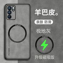 Magnetic Case For Red Magic 10 Pro Case Luxury Silicone Leather Back Cover For Nubia RedMagic 10S Pro Plus 5G Shockproof Bumper For Red Magic 10 Pro pilka spalva