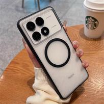 Magnetic Case For Poco X6 Pro Case For MagSafe Transparent Cover For Xiaomi POCO X6Pro 5G K70E Protect Shell Shockproof Bumper For POCO X6 Pro