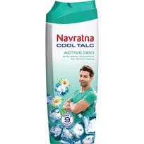 Navratna Cool Talc Active Deo Refreshing Body Powder for Long Lasting Fragrance and Intensive Summer Sweat Protection 400gm