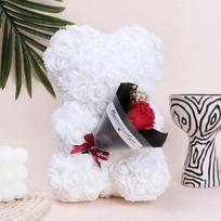 Foam rose teddy bear carry bouquet. Ideal for weddings, Mother's Day, thank you to nurses/teachers or other celebrations! balta