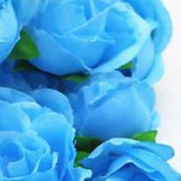 50pcs Silk Cloth Bulk Silk Flower Accessory Rose DIY Craft Fake Rose  Party Arrangement mėlyna