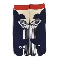 Fashion Deep-sea Animals Funny Fish Tube Socks Shark Flower Eel Two Toe Socks Hosiery Stripe Dot Toe Mid Calf Sock Slippers One Size
