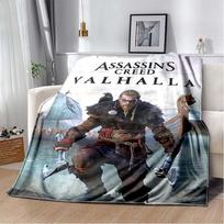Classic Assassin Insignia & Hidden Blade Character Warm Blanket Plush Fleece Fabric Ideal Birthday Holiday Gift for Assassin's Creed Game Fans 80cm x 120cm
