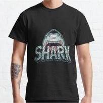 Face Shark cute and scary at the same time Funny t shirt Vintage Graphic Tee 100 cotton printed clothes All size Tops S6XL S