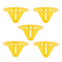 5Pcs Yellow Cone Shape Reusable Wasp Trap Insect Funnel Killer Bee Hornet Catcher Plastic Bottle Wasp Traps Pest Control Tool
